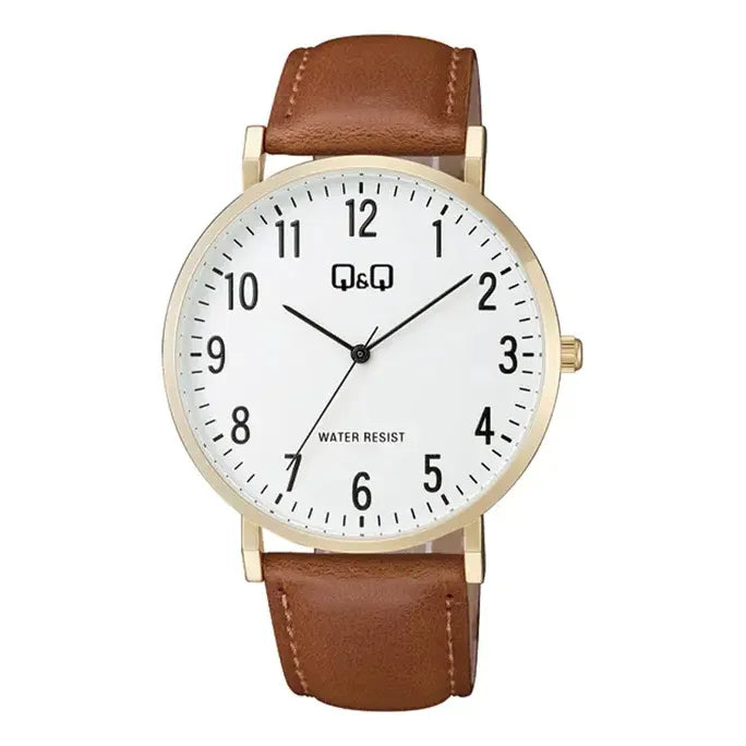 Reloj Para Unisex Q&q C43a C43a-003py Café Dorado