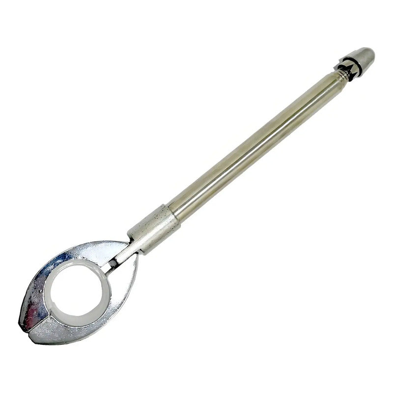 Pack 2 Antena De Seguridad Corta Hilo Curado Para Motos Plateado