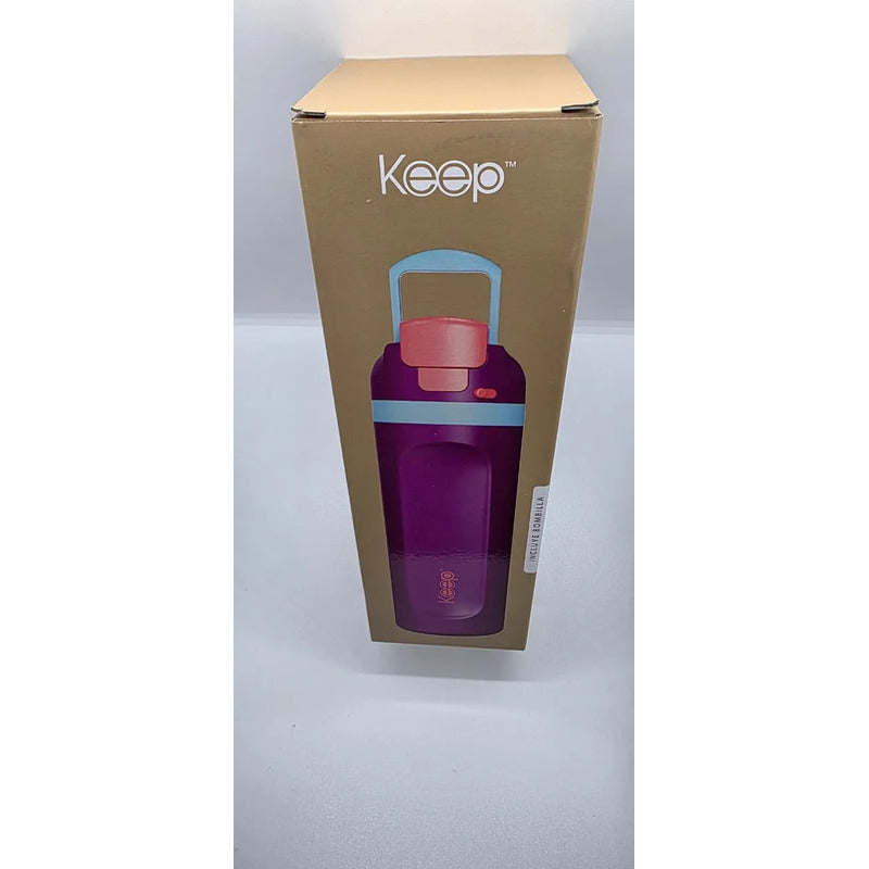 Botella Insulada Flask Naranjo Salmón 720 Ml Keep Morado
