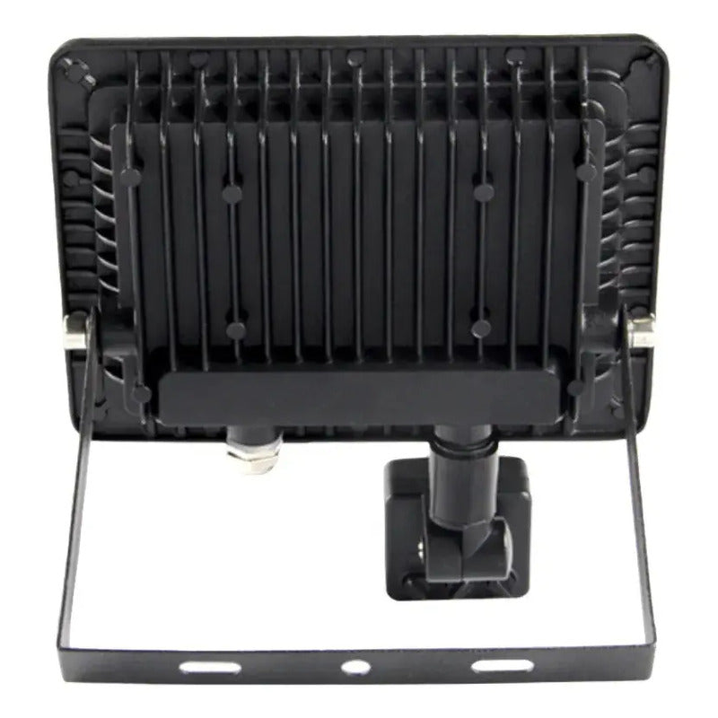 Foco Led 30w Con Sensor De Movimiento Exterior Luminaria Led Negro 6000k