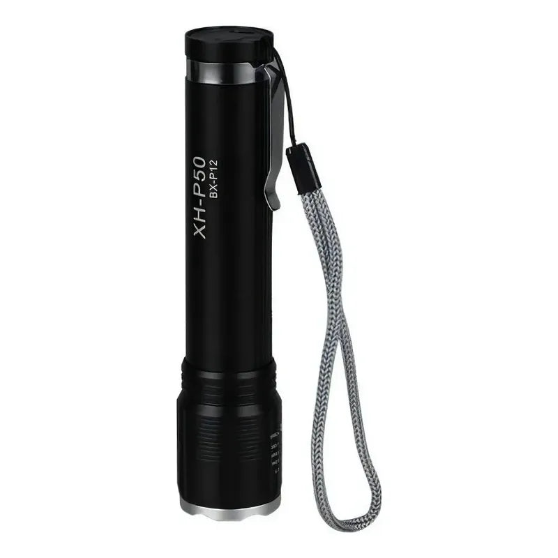 Linterna Fa-bx-p12 Rechargeable Zoom Flashlight With Cob+p50 Color De La Luz Blanco