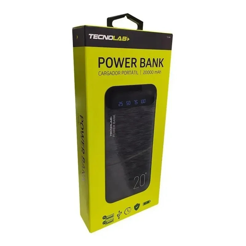 Power Bank Inalámbrico De 20 Ah Negro Para Carga Portátil