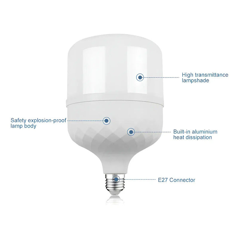 Ampolleta Led Bulb 60w Luz Blanco Frío E27 6500k Blanco Frío