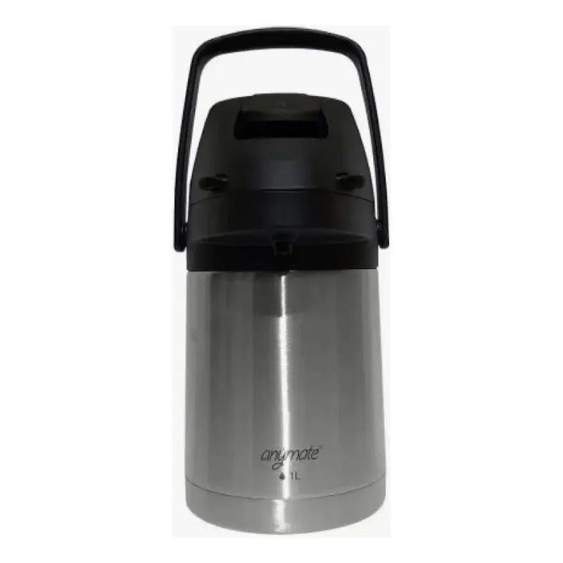 Termo Sifón 1.0 Litro Anymate Acero Inoxidable Plateado