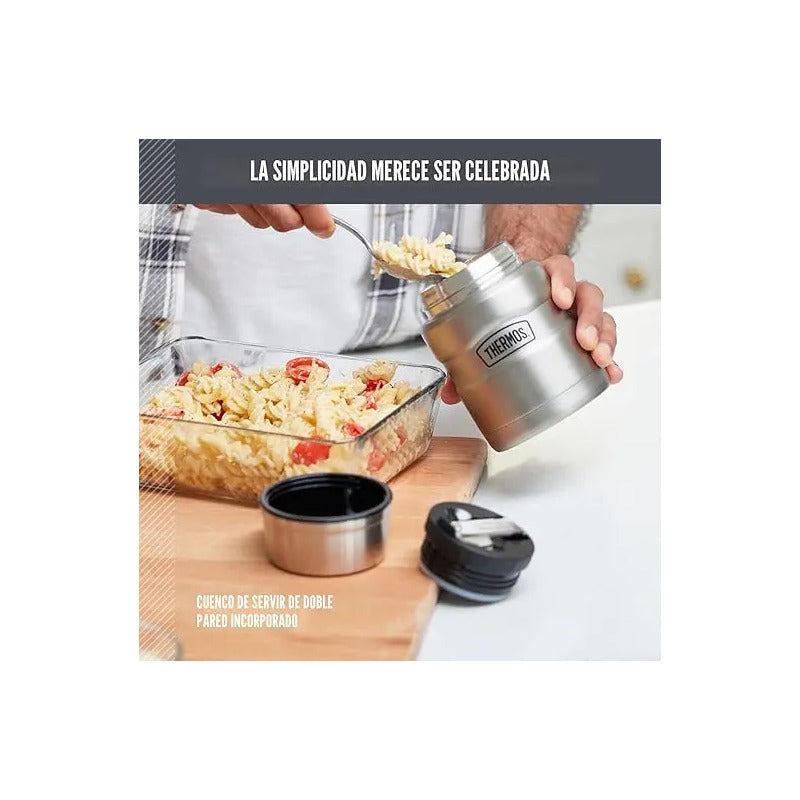 Termo Comida King Acero Inox 470 Ml Rojo - Thermos
