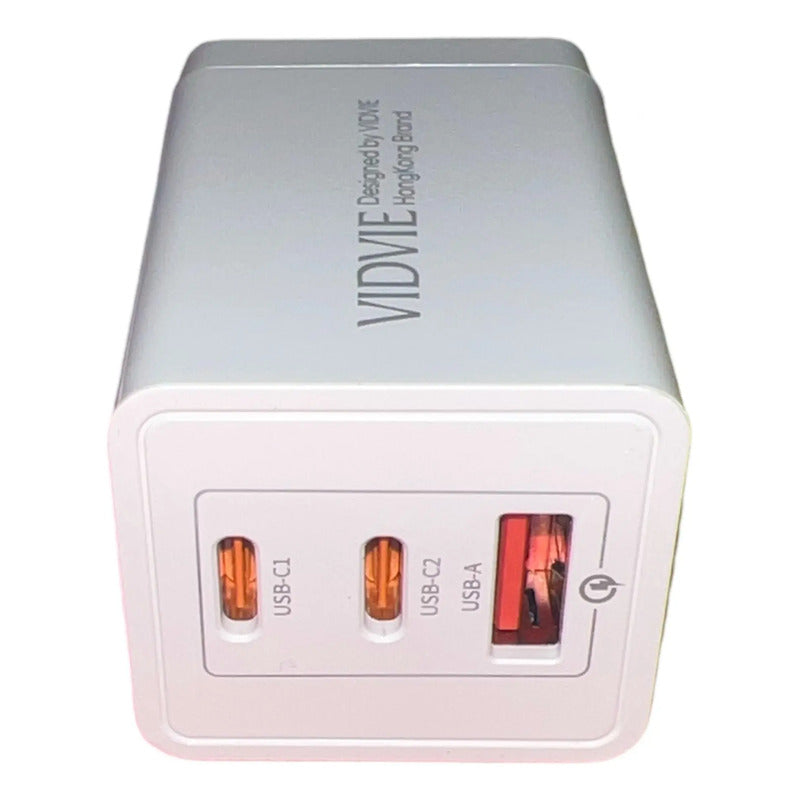 Cargador Gan 67w-compatible iPad- iPhone Certificado Usb-c/a Blanco