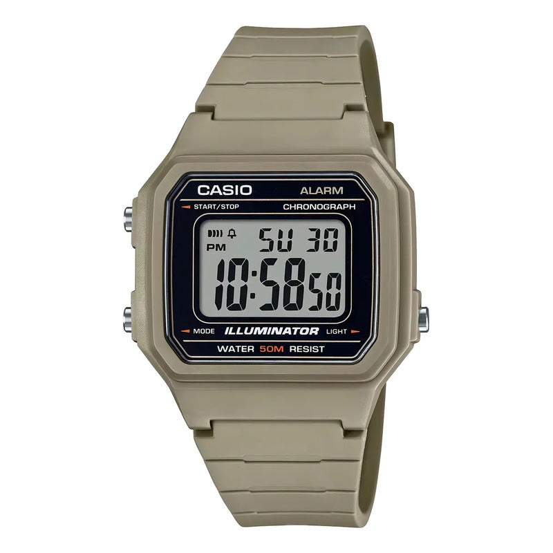 Reloj Casio W-217h-5av Hombre - Digital Marrón Claro Gris