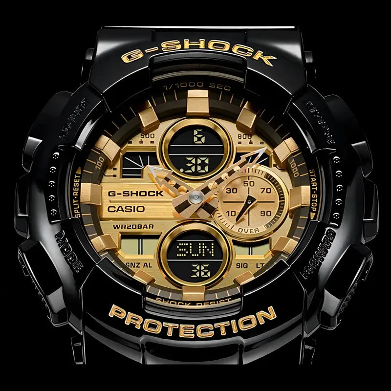 Reloj Casio G-shock Ga-140gb-1a1dr Negro Dorado