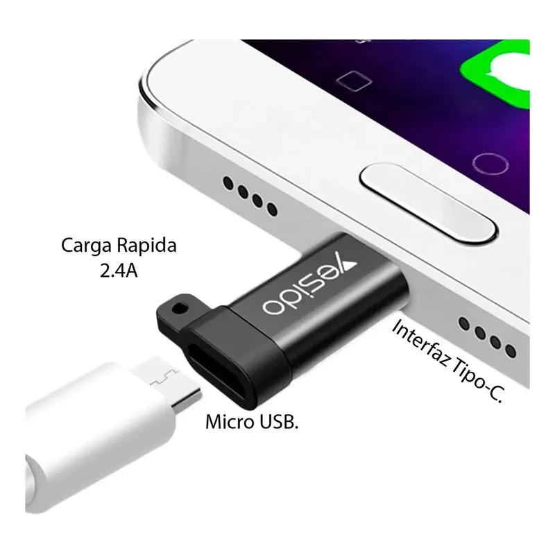 Adaptador Otg Yesido Micro-usb A Tipo C (gs04)