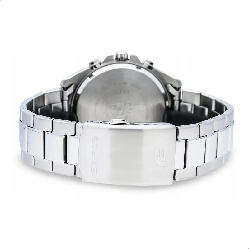 Reloj Casio Edifice Efv 550d 2a De Lujo Para Caballero Plateado Azul