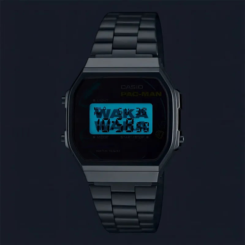 Reloj Casio A168wepc-7adr Digital De Acero Inoxidable Plateado Con Cronógrafo Y Alarma Gris