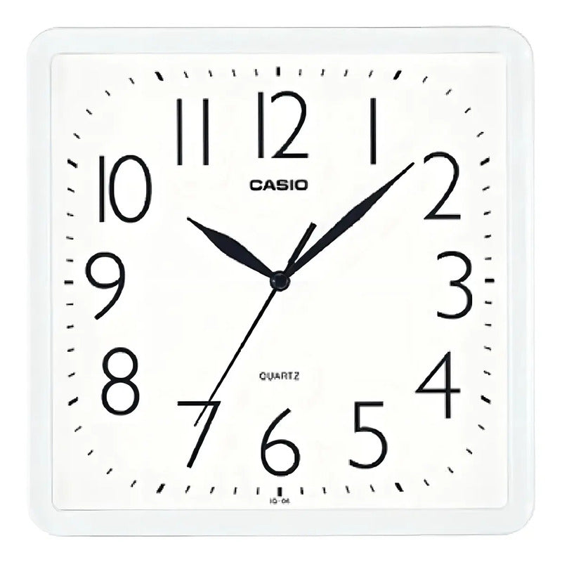 Reloj Pared Casio Iq-06-7df Color De La Estructura Blanco