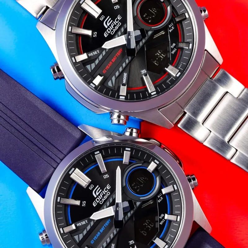Reloj Casio Edifice Efv-c120p-1a2df Azul Oscuro Plateado Negro
