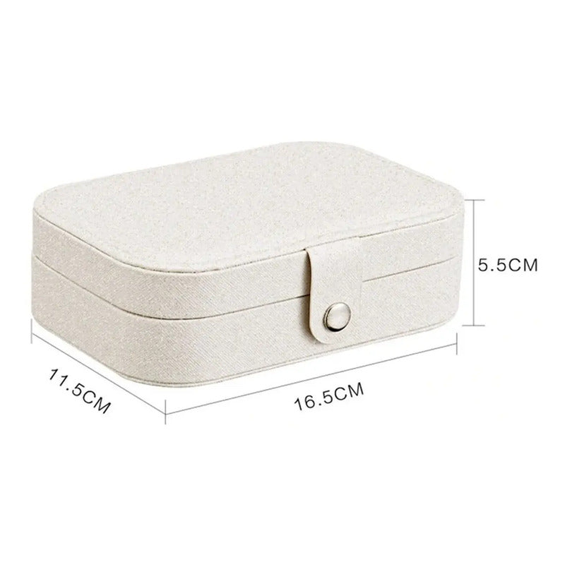 Caja Joyero Alhajero Organizador De Accesorios Bijouterie Color Rosa