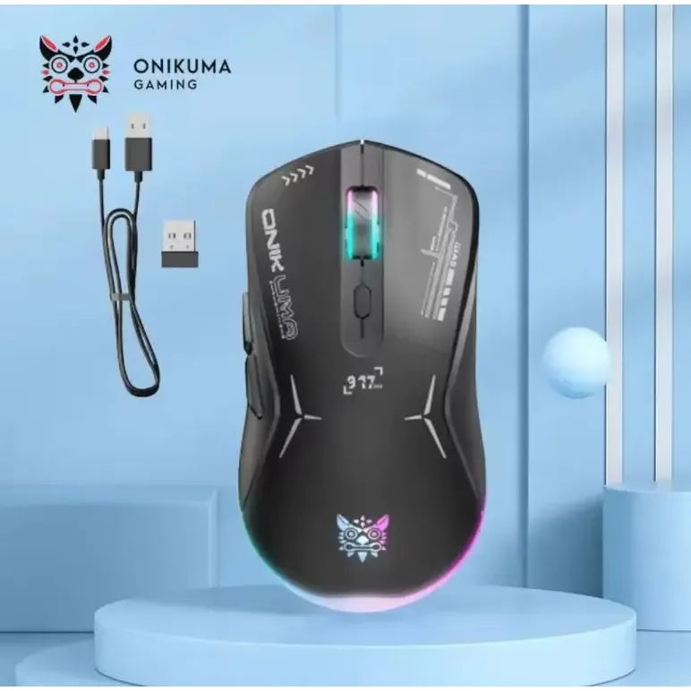 Mouse Inalámbrico Onikuma Cw917 Gamer Negro Negro