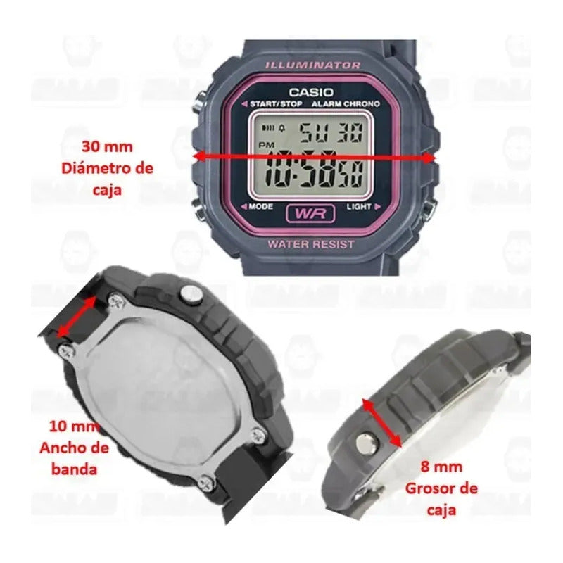 Reloj Casio La-20wh-8a Rosa Dama Digital Correa Full La-20wh-8adf