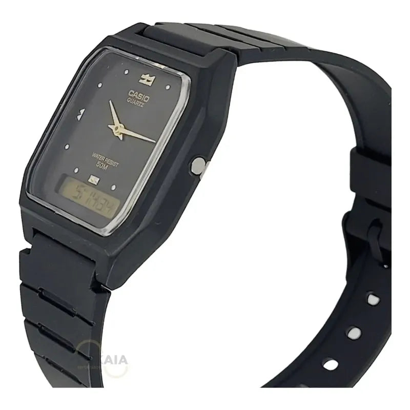 Reloj Unisex Casio Aw-48he-8avdf, Correa Negra, Bisel Negro, Fondo Gris Oscuro Grafito
