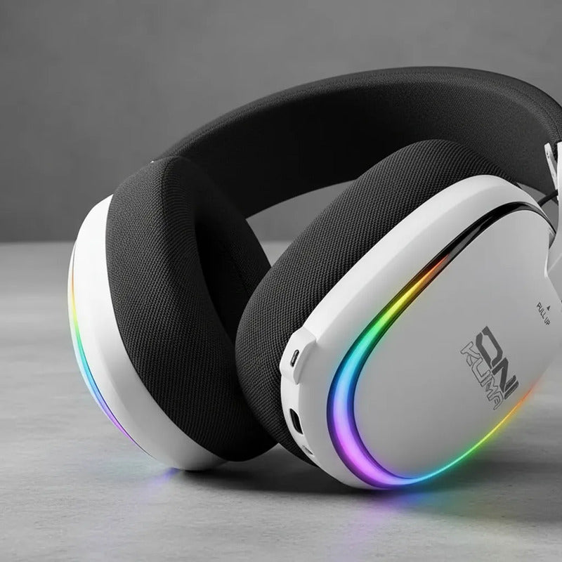 Auriculares Gaming Gt805 Inalámbricos ,4 Modos 2 En 1 Dongle Blanco