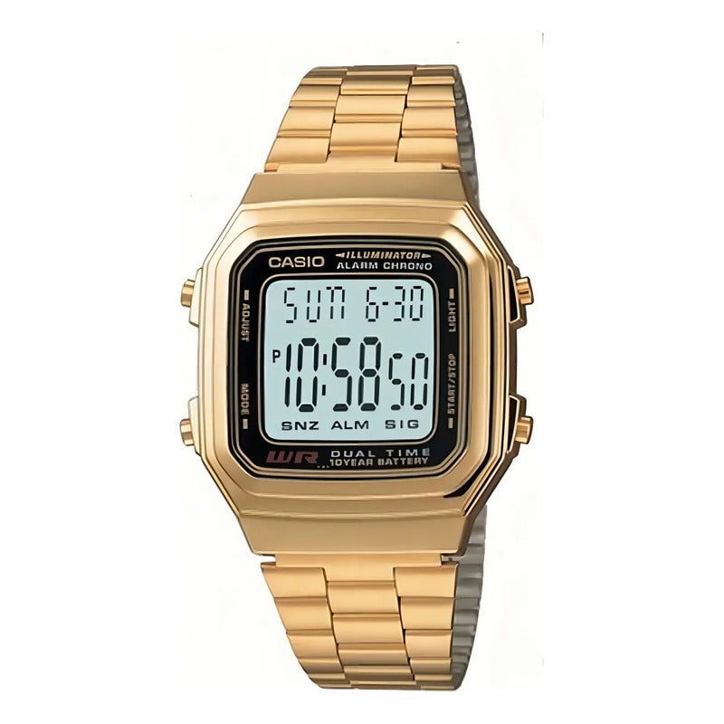 Reloj Casio A-178wga-1a Hombre Vintage Dorado Negro