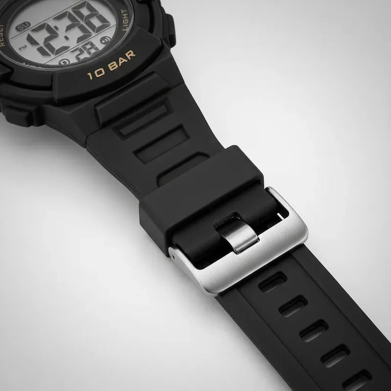 Reloj Qyq Deportivo Mujer Y Niño Unisex G32a-004vy Cronometr Negro