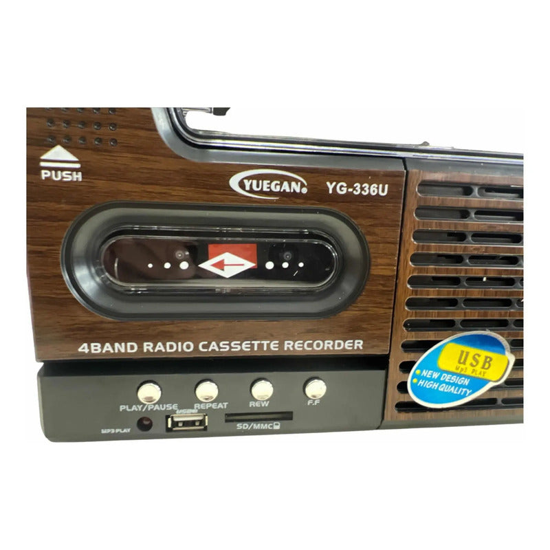Radio Cassette Vintage Am/fm Mp3 Sd Usb Pilas