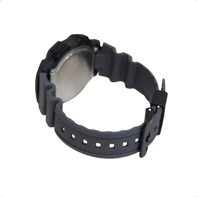 Reloj Casio Digital Para Hombre, Con Correa Gris De Resina Y Resistencia Al Agua De 100 M Negro