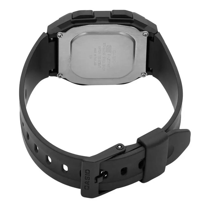 Reloj Casio F-201wa-9a Hombre Vintage Negro Dorado