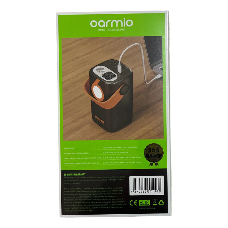 Powerbank 60.000 Mah Carga Rápida Oarmio Negro