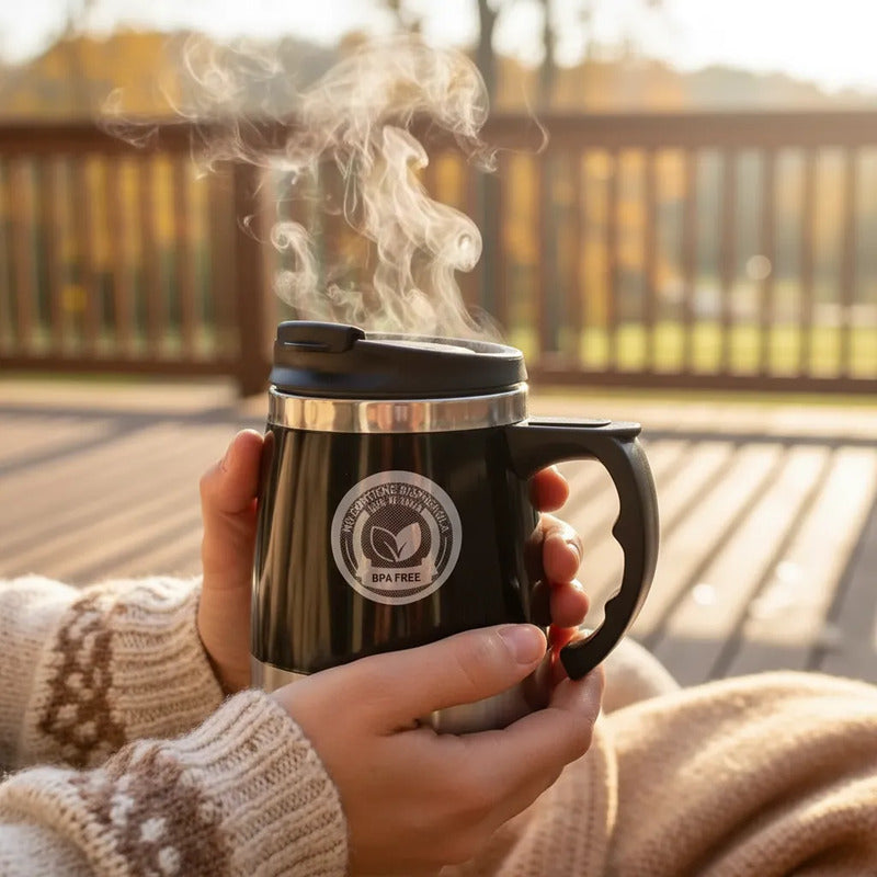 Taza Mug Termico Termo Keep Outdoor 400 Ml Negro