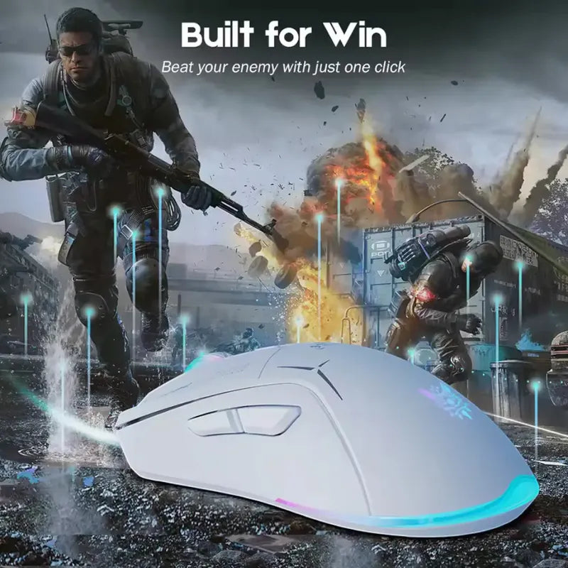 Mouse Gamer Inalámbrico Cw917 Blanco Onikuma Blanco