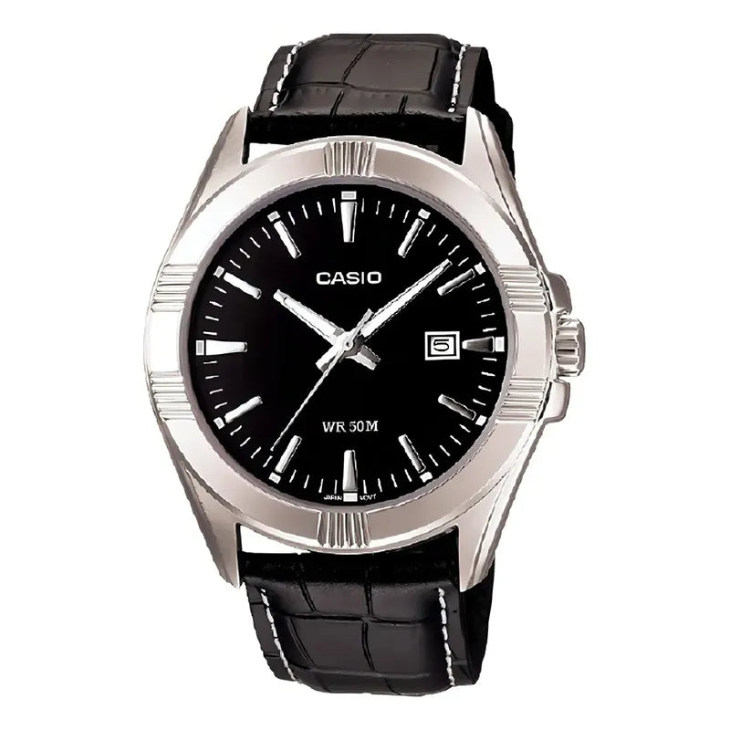Reloj Casio Mtp1308l-1avdf Cuarzo Hombre Negro Plateado