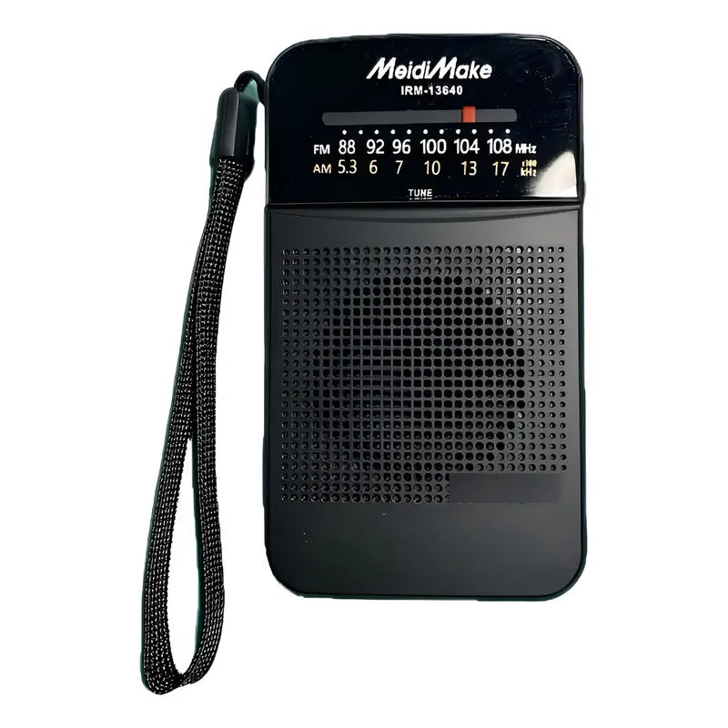 Mini Radio Portátil Am Fm Recargable Con Salida Para Audífonos Negro