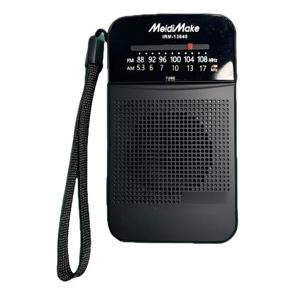 Mini Radio Portátil Am Fm Recargable Con Salida Para Audífonos Negro