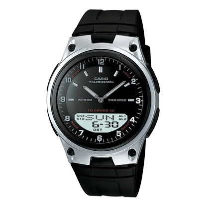 Reloj De Pulsera Casio Collection Aw-80-1a Negro Plateado/negro