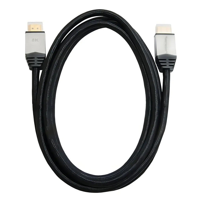 Cable Hdmi Tecmaster Alta Definición 2.1 8k 2m Compatible 3d Hdr Earc Negro