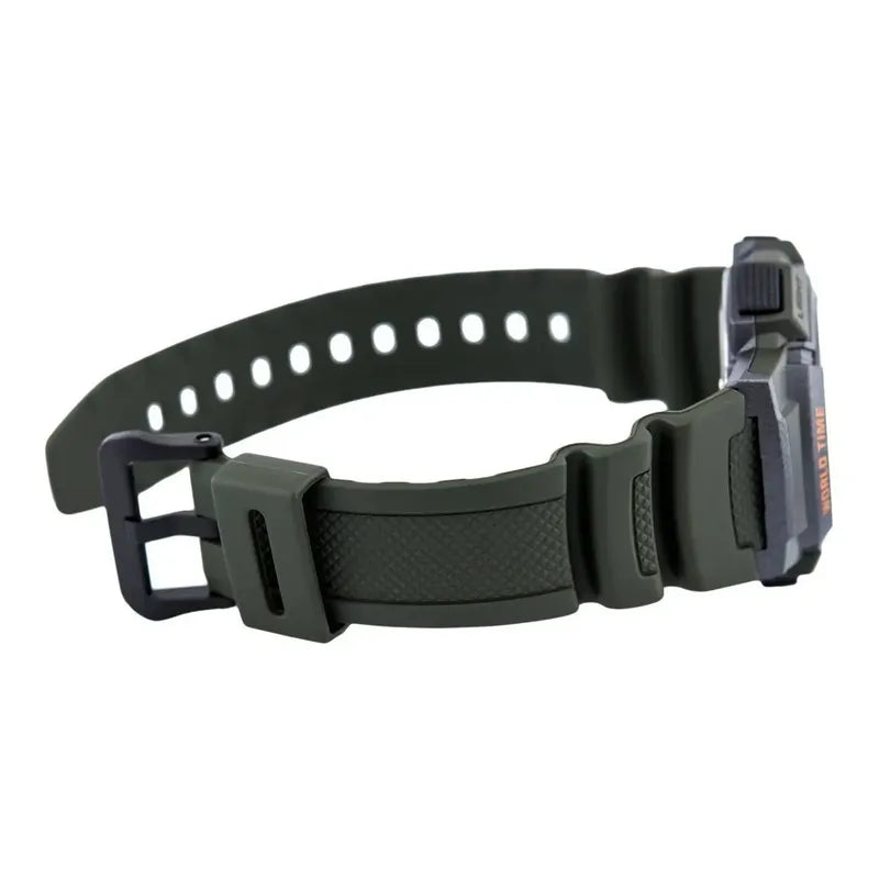 Reloj Pulsera Casio Youth Series Ae-1000w-3a Hombre Verde Oscuro Negro Gris Claro