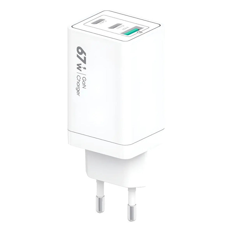 Cargador Súper Rápido Usb + 2 Type-c Vidvie Blanco