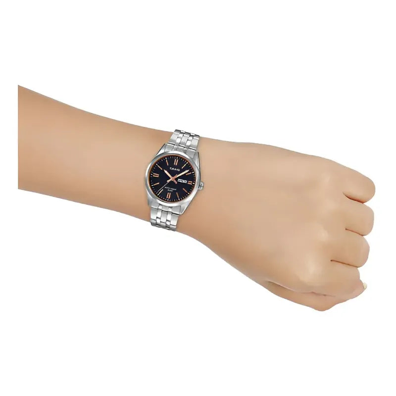 Reloj Casio Mujer Ltp-1335d-1a2vdf Plateado Oro Rosa
