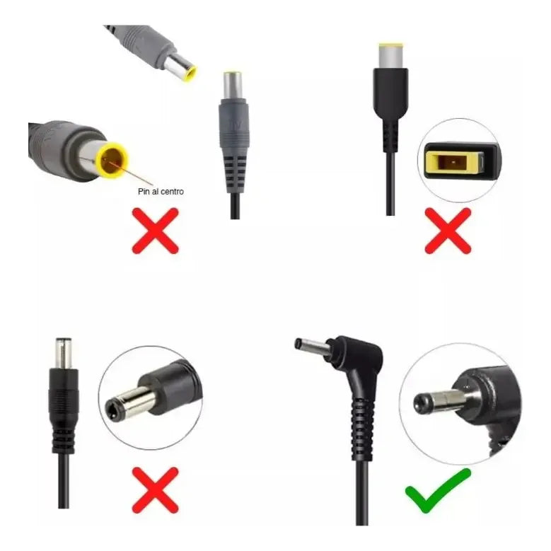Cargador Notebook Para Lenovo Ideapad 20v 3.25a 65w Negro