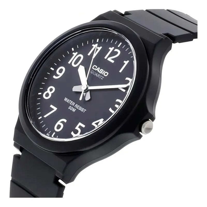 Reloj Casio Analógico Para Hombre Mw-240-1b Con Correa Negra Negro