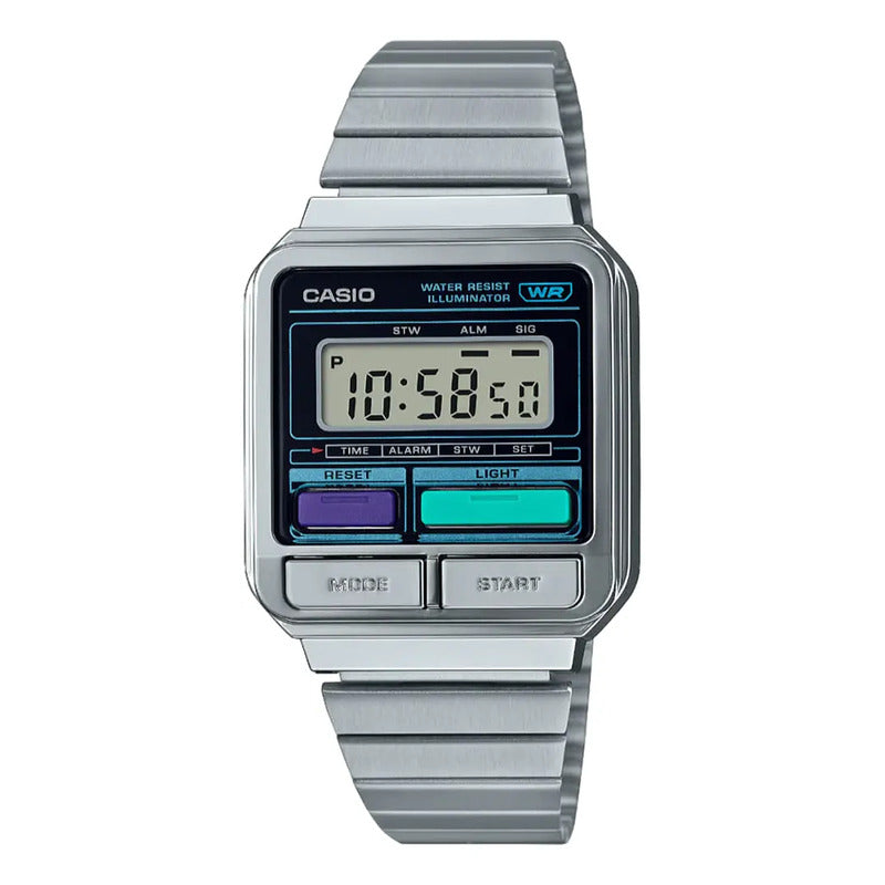Reloj Plateado Digital Casio Vintage A120we-1adf Para Hombre