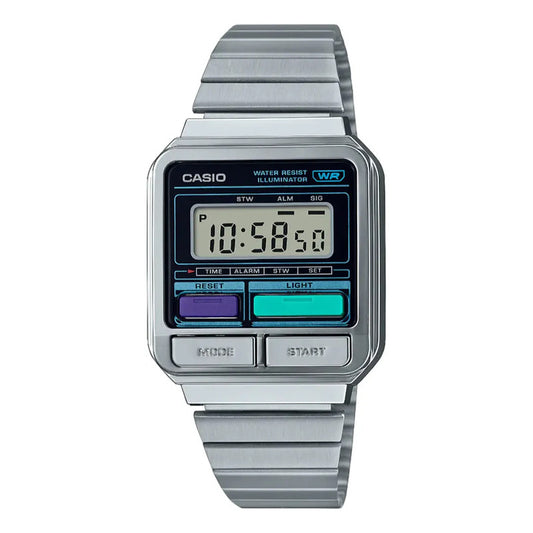 Reloj Plateado Digital Casio Vintage A120we-1adf Para Hombre
