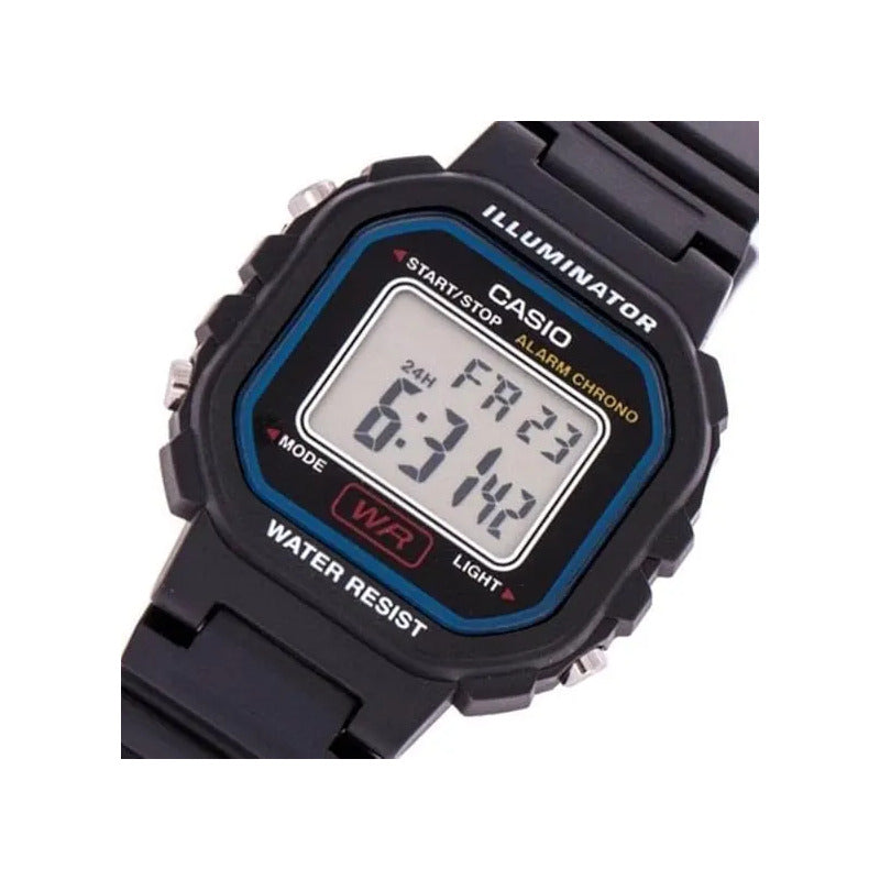 Reloj Casio Digital La-20wh-1cdf Para Mujer Con Correa Negra De Resina Negro