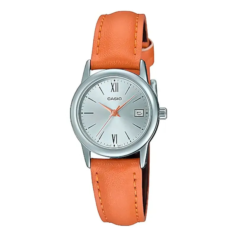 Reloj Casio Mujer Ltp-v002l-7b3udf Marrón Plateado Plateado Ltp-v002l-7b3