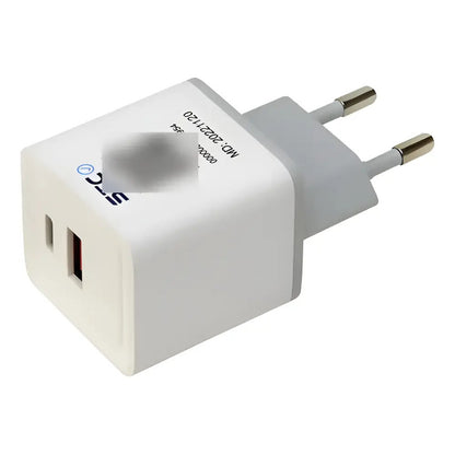 Cargador Carga Rápida Con 2 Puertos 30w Tm-200538-wh Blanco