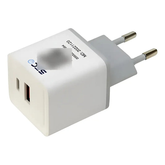 Cargador Carga Rápida Con 2 Puertos 30w Tm-200538-wh Blanco