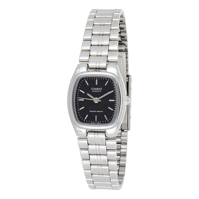 Reloj Casio Mujer Ltp-1169d-1ardf Plateado Negro