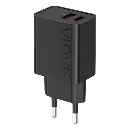Cargador Carga Rápida Tipo C 20w Usb 18w Ple276 Negro