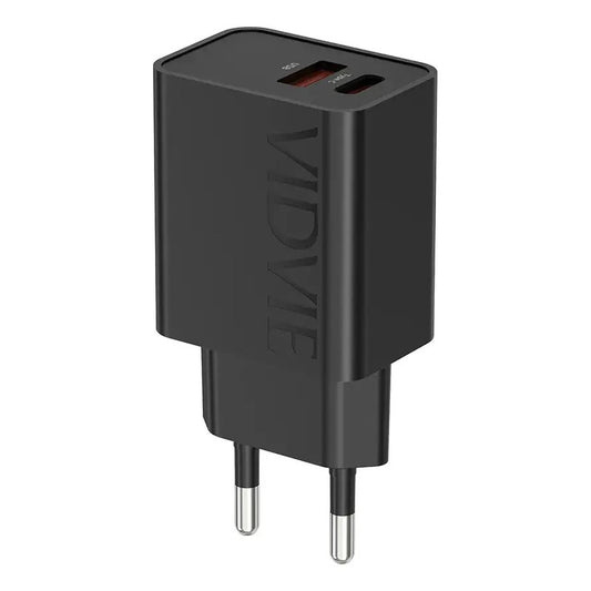 Cargador Carga Rápida Tipo C 20w Usb 18w Ple276 Negro