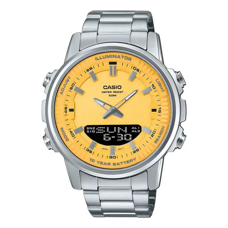 Reloj Casio Amw-880d-9a Acero Hombre Plateado
